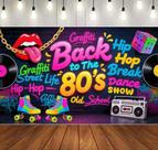 Tapeçaria retrô retrô dos anos 80 para pendurar na parede 150 cm x 100 cm