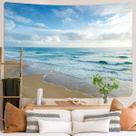 Tapeçaria Sea Waves Beach Microfabric 150x130cm Decoração de quarto