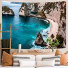 Tapeçaria Sea Waves Beach Microfabric 150x130cm Decoração de quarto