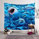 Tapeçaria Shark Wall Room Aesthetic 150x130cm, microtecido