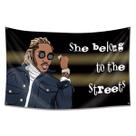 Tapeçaria: She's Belongs To Streets Flag Art Anime 90x150cm