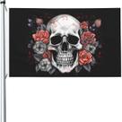 Tapeçaria Skull and Roses para decoração de parede de arte gótica 100x150cm Tapeçaria Skull and Roses para decoração de parede de arte gótica 100x150cm