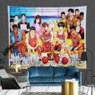Tapeçaria Slam Dunks Anime Manga Design 100x70cm Poliéster Tapeçaria Slam Dunks Anime Manga Design 100x70cm Poliéster