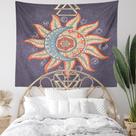 Tapeçaria Sol e Lua, Estética de Sala de Parede, 150x100cm, Microtecido