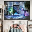 Tapeçaria Street View Wall Room Aesthetic 150x130cm, microtecido
