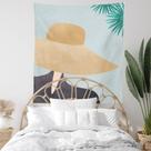 Tapeçaria Sun Hat Beauty Wall Room Aesthetic 150x100cm Tapeçaria Sun Hat Beauty Wall Room Aesthetic 150x100cm