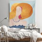 Tapeçaria Sun Hat Beauty Wall Room Aesthetic 150x100cm Tapeçaria Sun Hat Beauty Wall Room Aesthetic 150x100cm