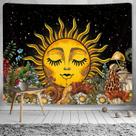 Tapeçaria Sun Plant Pintura a Óleo Parede 150x100cm Poliéster