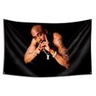 Tapeçaria Tupac Shakur Flag Art Anime 90x150cm Poliéster Tapeçaria Tupac Shakur Flag Art Anime 90x150cm Poliéster