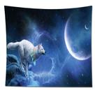 Tapeçaria Wolf Moon Wall, microtecido, 180x150cm, decoração de quarto Tapeçaria Wolf Moon Wall, microtecido, 180x150cm, decoração de quarto