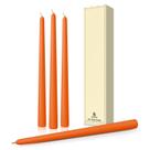 Taper Candles Pickood Dripless, 30 cm, laranja, conjunto de 4