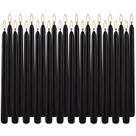Taper Candles YOROXRG, pacote com 24, pretas, 7-8 horas de tempo de queima Taper Candles YOROXRG, pacote com 24, pretas, 7-8 horas de tempo de queima