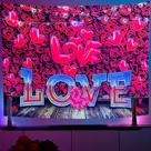 Tapestry Love Wall Microfabric 150x150cm Decoração de quarto
