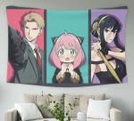 Tapestry Spy Family Anime, design de mangá, 145 x 100 cm, poliéster
