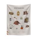 Tapestry Wild Camping Wall Room Aesthetic 100x73cm, microtecido