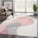 Tapete Abani Deco 160x230cm Creme Rosa Geométrico
