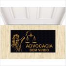 Tapete advocacia fundo preto medida 80x40 porta de entrada