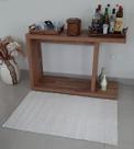Tapete algodão par Sala/Quarto - 0,80 x 1,20 - Cor Cru pelo baixo