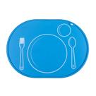 Tapete americano Chamos Montessori de silicone antiderrapante azul 36x26 cm