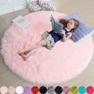 Tapete Andrebio Pink Fluffy Circle 180 cm de diâmetro para meninas