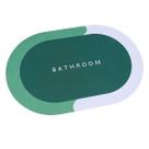 Tapete Antiderrapante Absorvente Para Banheiro Cor Verde Claro 38x58 Castela