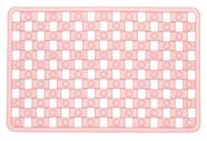 Tapete Antiderrapante Banheiro Cozinha Flexivel PVC ROSA Cristal 64x39cm Aquaplas