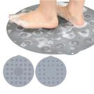 Tapete Antiderrapante Massageador Limpeza dos Pés para Box no Banheiro Formato Redondo em Silicone Cerdas Macias Ideal Uso no Banho Ventosas Aderência