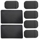 Tapete antiderrapante para painel de carro, pacote com 7 unidades de silicone preto ACKLLR