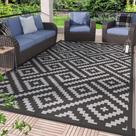 Tapete ao ar livre GENIMO impermeável reversível 120x180cm preto/cinza