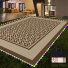 Tapete ao ar livre Pafolo 152x243cm Luzes LED dobráveis impermeáveis