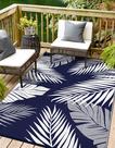 Tapete ao ar livre sarben 274x366 cm Impermeável Reversível Azul Branco