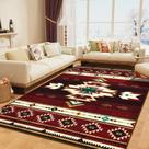 Tapete Area B BENRON Western Rustic 150 cm x 210 cm vermelho Tapete Area B BENRON Western Rustic 150 cm x 210 cm vermelho