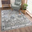 Tapete Area Bloom Tapetes Caria laváveis antiderrapantes 90x150cm bege/verde-oliva