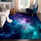 Tapete Area CERYUEE Galaxy Azul Escuro Starry Sky 150x210cm