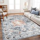 Tapete Area CHAMPLANT Lavável 160x230cm Cinza Vintage Floral