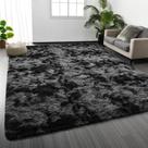 Tapete Area Deerhoo Large Shag 240x300 cm de pelúcia tingida de gravata cinza escuro