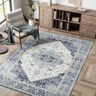 Tapete Area Dripex Vintage lavável 90x150cm para interior antiderrapante