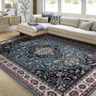 Tapete Area Easy-Going 183 x 274 cm Medallion Vintage Teal