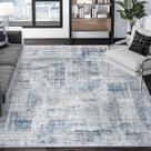 Tapete Area Eleisa Modern Abstract Azul e Cinza 160x230cm
