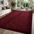 Tapete Area FALARK Fluffy Burgundy Red 120x180cm para quarto Tapete Area FALARK Fluffy Burgundy Red 120x180cm para quarto