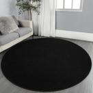 Tapete Area Gifeas Ultra Soft, redondo, 1,2 x 1,2 m, espuma viscoelástica preta