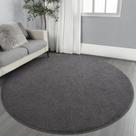 Tapete Area Gifeas Ultra Soft Round 1,2 x 1,2 m de espuma viscoelástica cinza escuro Tapete Area Gifeas Ultra Soft Round 1,2 x 1,2 m de espuma viscoelástica cinza escuro