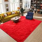 Tapete Area GREFFY Soft Modern Shag Red Carpet 120x180cm