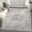 Tapete Area Jinchan 122x183 cm Vintage Medallion Floral Grey