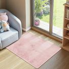 Tapete Area Jinchan Solid Plush 60x90cm Performance Shaggy Pink