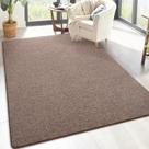 Tapete Area Keeko Soft para quarto, sala de estar, 90x150cm, marrom