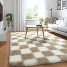 Tapete Area KICMOR 3x5 para cabeceira de quarto Fluffy Shag Beige Tapete Area KICMOR 3x5 para cabeceira de quarto Fluffy Shag Beige