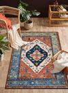 Tapete Area Lahome Boho lavável 90x150cm Rust Chenille