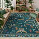 Tapete Area Lahome Insect Print 150x210 cm verde escuro