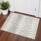 Tapete Area Lahome Moroccan Antiderrapante Lavável 60x90cm Bege